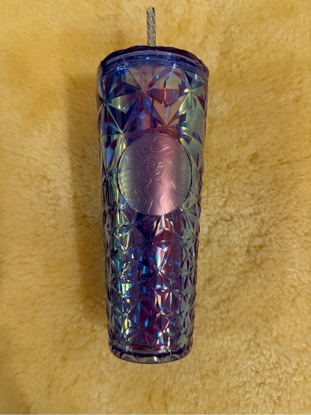 Starbucks-2023-iridescent,purple diamond prism,Crystal,24ozVenti Tumblr cold cup